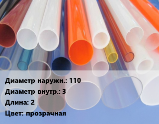 Труба из оргстекла 110х3 L=2 прозрачная, шт, акриловая, Gevacril цена от 6013 сом / м, где купить, условия доставки в Оше и Ошской области